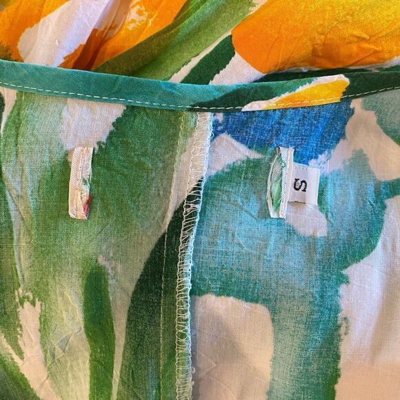 Jams World Sz S Tropical Hawaiian Panic Design Sleeveless Tank Midi Sundress - Picture 6 of 13